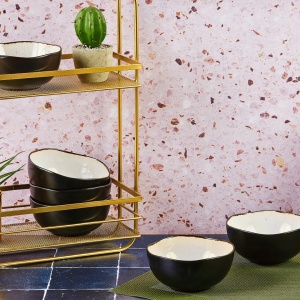 Serviciu de masa 6 persoane, set Esential 18 piese, colectia Iris, Boluri/Farfurii intinse, ceramica glazurata, alb Ivory - Img 6