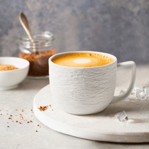 Set 4 Cani Caffé latte, colectia Oasis, ceramica, alb, 450 ml - Img 4