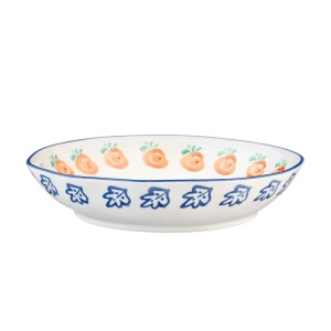 Set 4 Farfurii adanci, NAPOLI Citrus, portelan pictat manual, Ø21,5cm, 90cl - Img 3