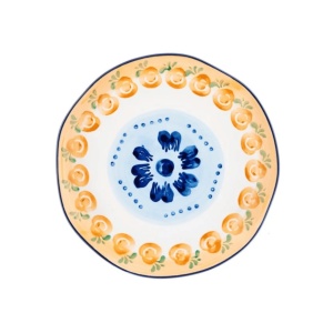 Set 4 Farfurii intinse medii Ø20cm, colectia Napoli Citrus, portelan, multicolor - Img 3