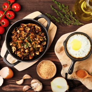 Set 4 Tigai din fonta pentru servire, Crucible Cookware, 12-16-18-20cm - Img 5
