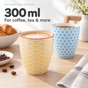 Set 6 Cani de cafea, Pattern Color, portelan, detalii manuale, 300 ml - Img 3