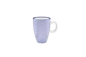 Set 6 Cesti de espresso, PATTERN Blue, portelan, 90 ml, albastru model - Img 3