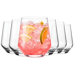 Set 6 pahare Riva pentru apă și long drink, sticlă transparentă, H 11 cm, 420 ml