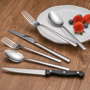 Set Tacamuri pentru 6 persoane, 36 piese cu cutit, furculita, lingura, inox 18/10, argintiu lucios - Img 5