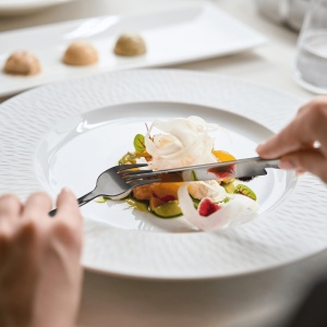 Set Tacamuri pentru 6 persoane, 36 piese cu cutit, furculita, lingura, inox 18/10, negru lucios - Img 6