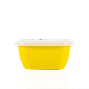 Caserola cu capac ermetic pentru depozitare alimente, Lätt Home, ceramica, galben, patrat, 500 ml - Img 3