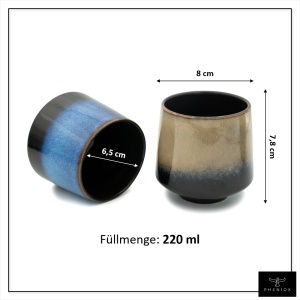 Cesti barista pentru cappuccino, Infinity, ceramica stoneware, set 4 x 220 ml - Img 2