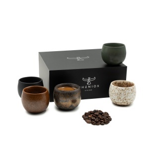 Cesti barista pentru espresso, Timeout Mini, ceramica stoneware, set 5 x 50 ml