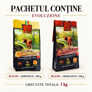 Pachet Parmigiano Reggiano D.O.P. Vacche Rosse, Evoluzione 24 + 30 luni, 2 × 500 g - Img 2