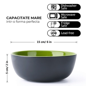 Serviciu de masa 6 persoane, set complet 30 piese, colectia Le Papillon, Cani, Boluri, Farfurii, ceramica, multicolor - Img 7