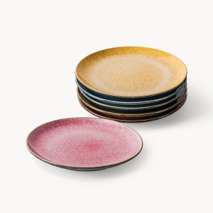 Serviciu de masa pentru 6 persoane, Set complet 24 piese Las Palmitas, Cani, Boluri, Farfurii intinse, ceramica, multicolor - Img 3