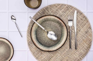 Set 24 Tacamuri inox VIGGO, 6 persoane, 6 x Cutite, 6 x Linguri, 6 x Furculite, 6 x Lingurite, Otel inoxidabil, design modern traditional, Argintiu mat - Img 2