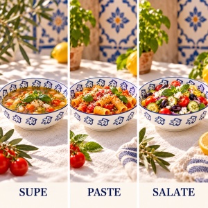Set 4 Boluri supa Napoli Citrus, portelan pictat manual, Ø17.5 cm, 900 ml - Img 5