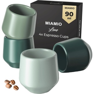 Set 4 Cesti cafea Espresso, colectia Luxe, ceramica, Evergreen, 90 ml - Img 8