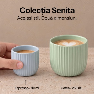 Set 4 Cesti Cafea, Senita Mint multicolor, ceramica, fara toarta, 250 ml - Img 7