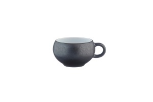 Set 4 Cesti Espresso, Gourmet Onyx, ceramica, design negru mat, 120 ml - Img 3