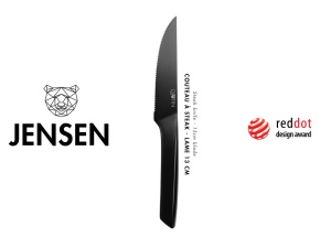 Set 6 Cutite de friptura, JENSEN, lama inox satinat cu maner negru mat - Img 3
