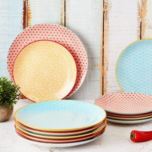 Set 6 Farfurii intinse, portelan - colectia Pattern Color - Img 4