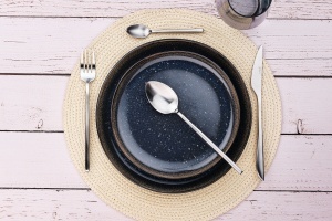 Set 6 lingurițe cafea OLAF, oțel inoxidabil, design rafinat, argintiu mat - Img 4