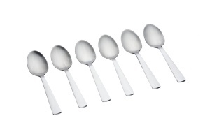 Set 6 lingurițe cafea TELMO, inox durabil, design clasic reinterpretat, argintiu mat - Img 1