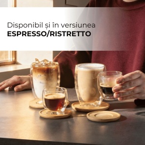 Set 6 Pahare Cappuccino Perete dublu, Sticla borosilicata, fara Toarta, cu Suport din Bambus, 350ml - Img 8