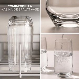 Set 6 Pahare Riva pentru apa si long drink, sticla transparenta, H 15 cm, 460 ml - Img 5