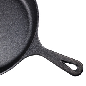 Tigaie din fonta cu capac din sticla, Crucible Cookware, 26 cm, pre-asezonata, racleta si zale de curatare si 2 suporturi din silicon termorezistent incluse - Img 7