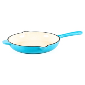 Tigaie din fonta emailata, Lätt Home, 22 cm, compatibil inductie, albastru Azur - Img 3