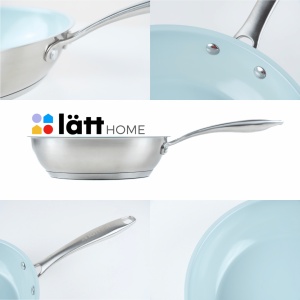 Tigaie inox cu invelis ceramic antiaderent, Lätt Home, non-stick Fusion® PRO, otel inoxidabil 304 18/8 - Img 10