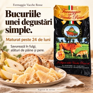 Branza italiana Formaggio Vacche Rosse, Antica Corte, maturata peste 24 luni - Img 7