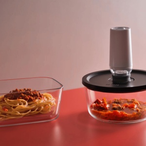Caserola ermetica rotunda din sticla borosilicata 1650 ml, Lätt Home, capac cu vacuum, transparenta - Img 7