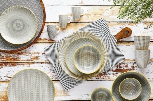 Set 6 Cani de cafea, PATTERN Eclipse, portelan, 300 ml, gri antracit - Img 7