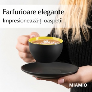 Set 6 Cesti de cappuccino cu farfurioara, Le Papillon Multicolor, ceramica, 175 ml - Img 7