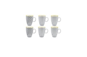 Set 6 Cesti de espresso, PATTERN Eclipse, portelan, 90 ml, multicolor - Img 1
