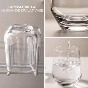 Set 6 pahare Riva pentru apă și long drink, sticlă transparentă, H 11 cm, 420 ml - Img 5