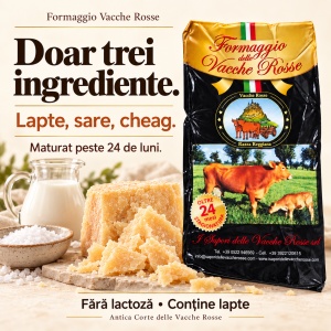 Branza italiana Formaggio Vacche Rosse, Antica Corte, maturata peste 24 luni - Img 4