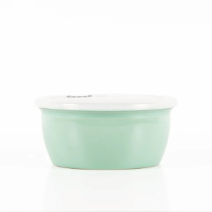 Caserola cu capac ermetic pentru depozitare alimente, Lätt Home, ceramica, turcoaz, rotund, 440 ml - Img 3