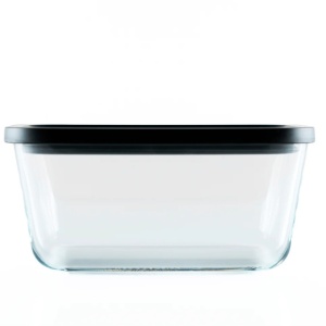 Caserola ermetica din sticla borosilicata 1400 ml, Lätt Home, dreptunghiulara, cu capac vacuum, transparenta - Img 2