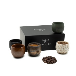 Cesti barista pentru espresso, Timeout, ceramica stoneware, set 5 x 90 ml