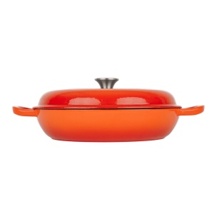 Cratita fonta emailata cu capac, 3.2L, 30cm, Cocotte tip Casserole Dish, Orange - Lätt Home - Img 6