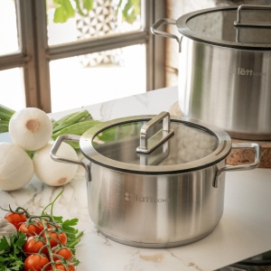 Oala inox cu capac strecurator, Vita Collection, Full Induction 5x, interior gradat - Img 6
