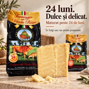 Pachet degustare branza Formaggio Vacche Rosse Antica Corte, Duo 24/30 luni, 2 x 500 g - Img 3