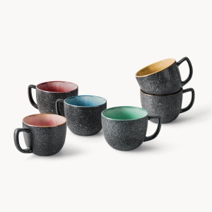 Serviciu de masa pentru 6 persoane, Set complet 24 piese Las Palmitas, Cani, Boluri, Farfurii intinse, ceramica, multicolor - Img 7
