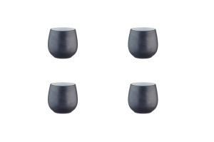 Set 4 Cani Cafea/Latte, Gourmet Onyx, ceramica, design negru mat, 400ml - Img 5