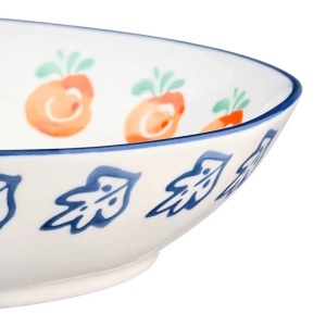 Set 4 Farfurii adanci, NAPOLI Citrus, portelan pictat manual, Ø21,5cm, 90cl - Img 4