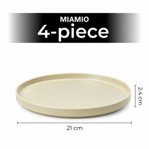 Set 4 Farfurii intinse desert, Sierra Sand, ceramica, 21 cm - Img 2