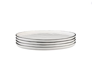Set 4 Farfurii mari intinse, colectia Pure, gresie ceramica, alb, Ø27,5 cm - Img 3