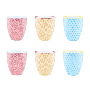 Set 6 Cani de cafea, portelan, 300 ml - colectia Pattern Color - Img 1