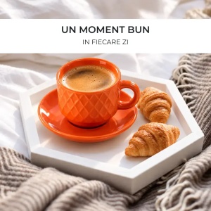 Set 6 Cesti de espresso cu farfurie, colectia Palmanova Magma multicolor, ceramica, 75 ml - Img 6